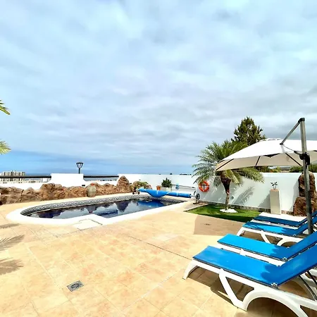 别墅 With Bbq, Private Heated Pool In Tenerife South 阿德耶